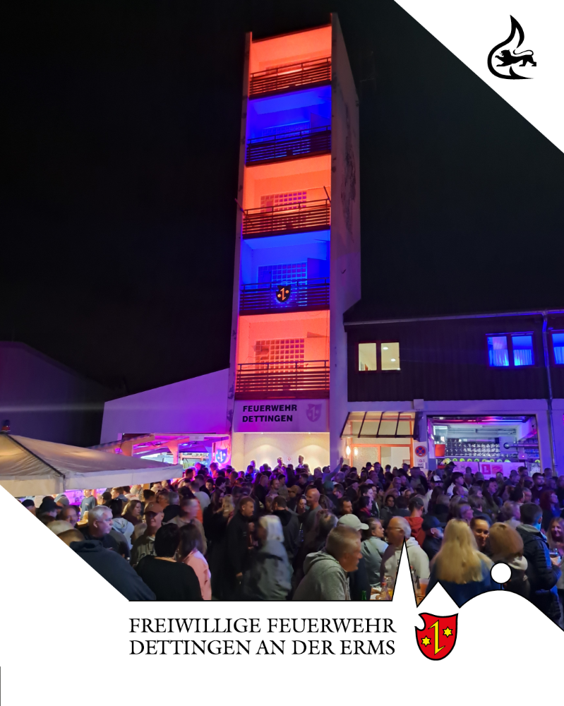 Wie ein Wahrzeichen: Unser beleuchteter Schlauchturm